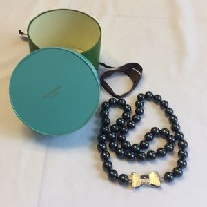 Black Pearl Kate Spade All Wrapped Up Necklace.